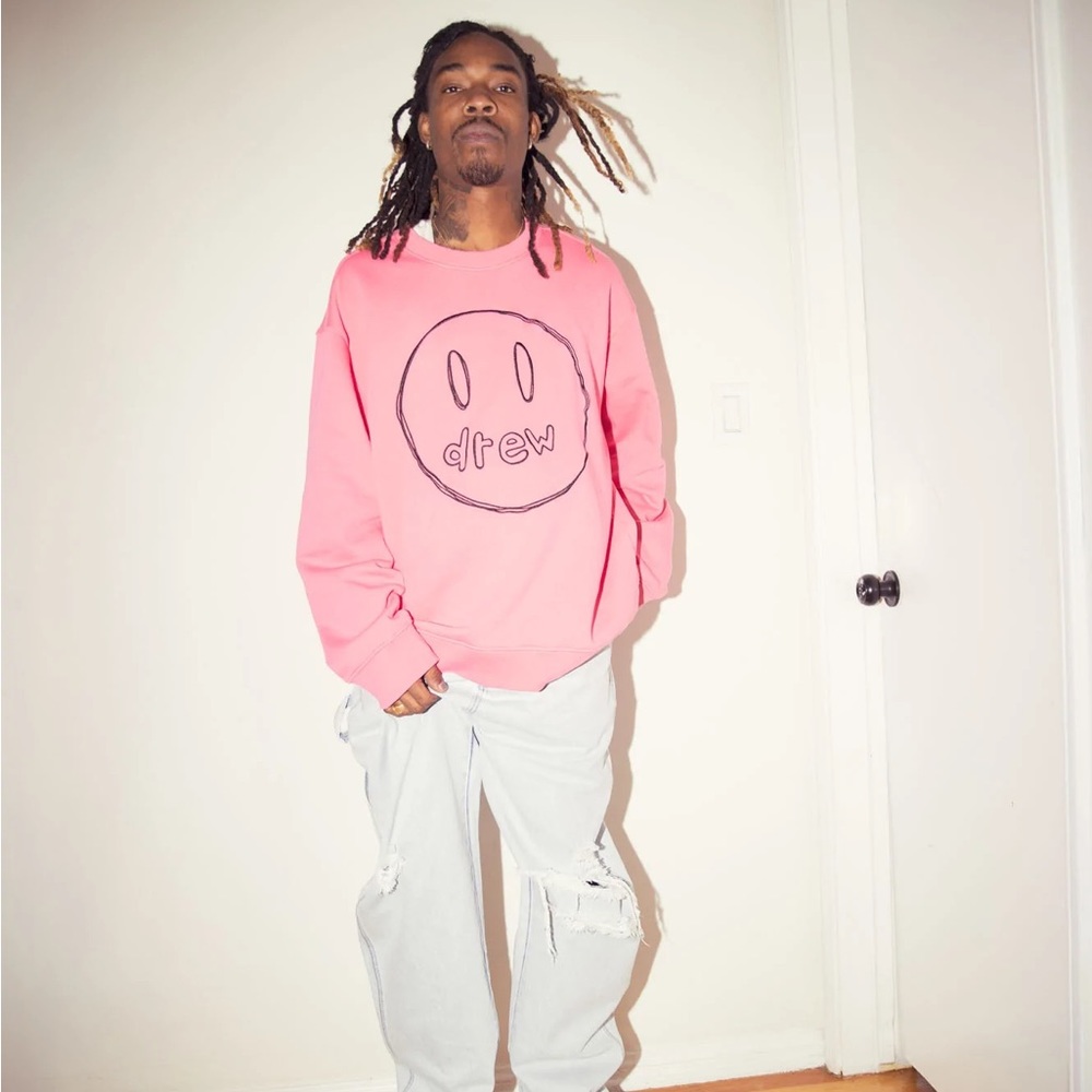Drew House Sketch Mascot Crew - Hot Pink